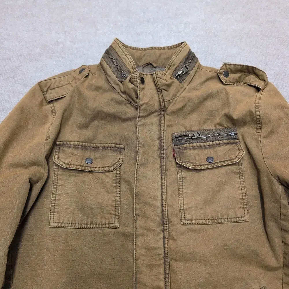 Levi's Men's Quilted Trucker Khaki Jacket Size XL Pockets